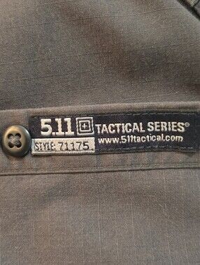 5.11 Tactical Mens Large Dark Gray 71175 Short Sleeve Taclite Pro Shirt Ripstop